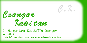 csongor kapitan business card